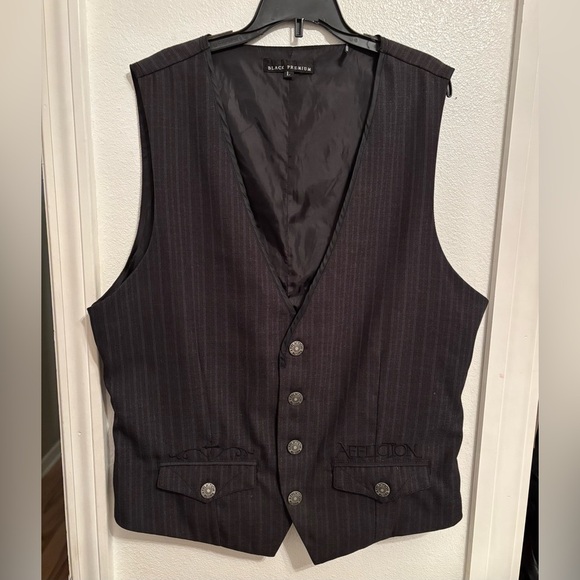 Black premium by  Affliction vest L - Picture 1 of 9
